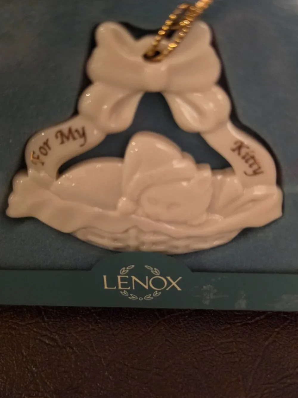 Lenox For My Kitty Porcelain Christmas Ornament